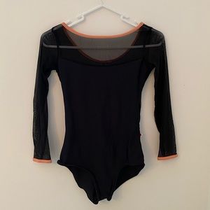 Yumiko 3/4 Sleeve Meagan Mesh Leotard